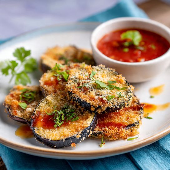 Crispy Baked Eggplant Slices Recipe - Recipe Image