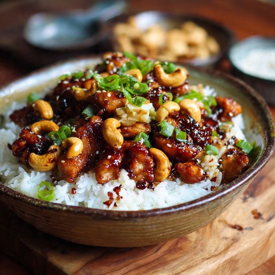 Sticky Cashew Chicken Recipe - Recipe Image