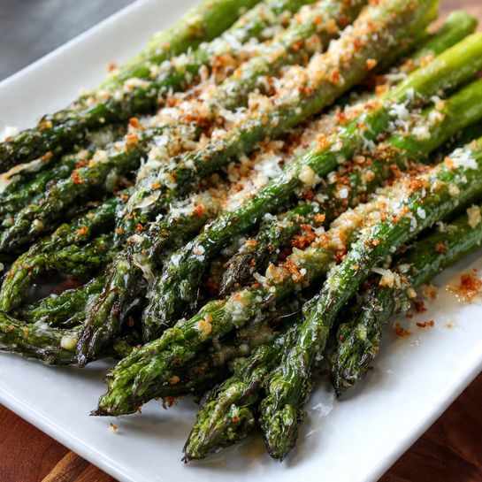 Garlic Parmesan Roasted Asparagus Recipe - Recipe Image