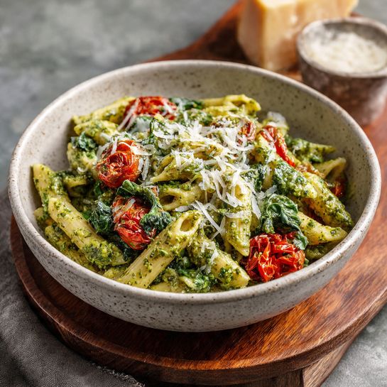 Creamy Pesto Penne Recipe