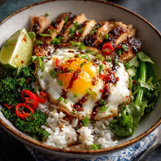 Easy Asian Chicken Rice Bowl Recipe