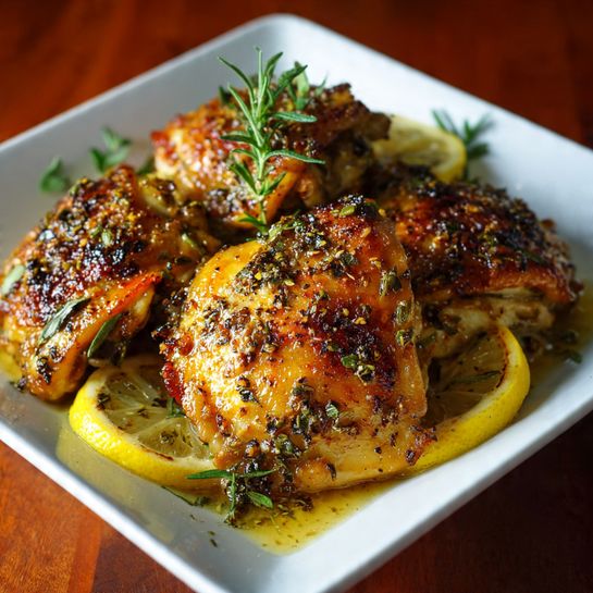 Lemon Herb Roasted Chicken Thighs Recipe