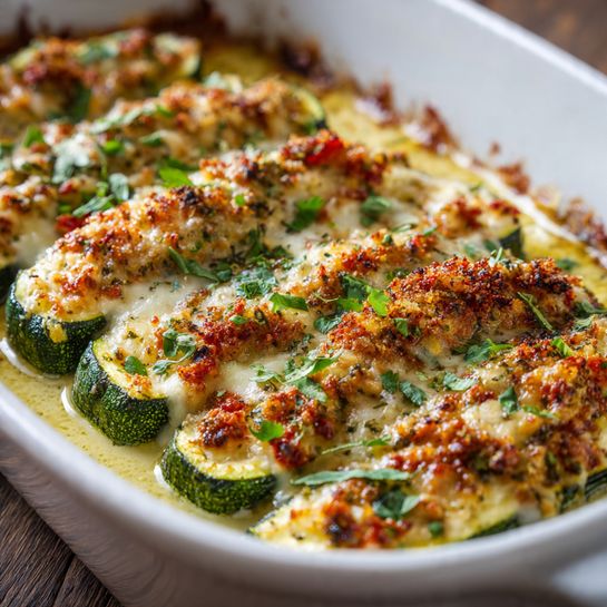 Baked Zucchini Parmesan Recipe - Recipe Image