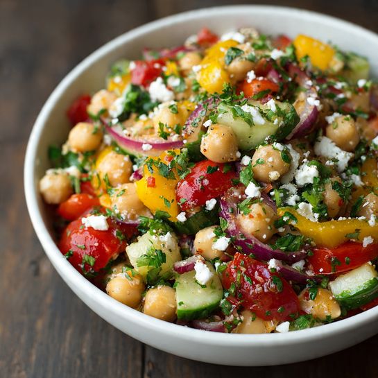 Mediterranean Chickpea Salad Recipe - Recipe Image