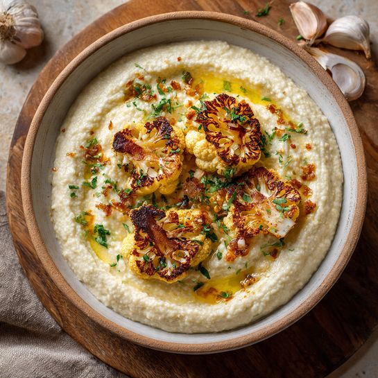 Roasted Garlic Cauliflower Mash Recipe