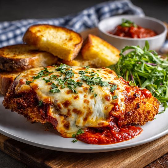 Crispy Chicken Parmigiana (Pub Style) Recipe - Recipe Image