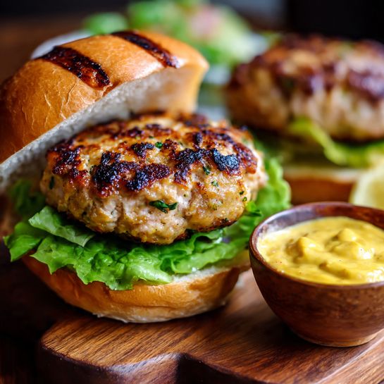 Grilled Chicken Burgers Recipe - Recipe Image