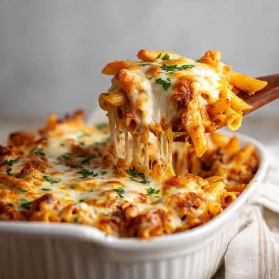 Cheesy Baked Penne Recipe - Recipe Image