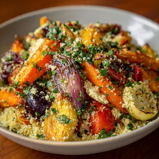 Roasted Vegetable Couscous Salad Recipe - Recipe Image