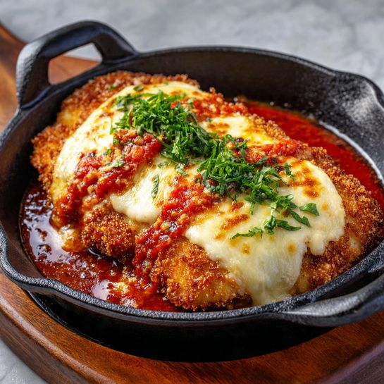 Crispy Chicken Parmigiana (Pub Style) Recipe - Recipe Image