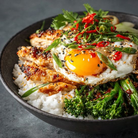 Easy Asian Chicken Rice Bowl Recipe - Recipe Image