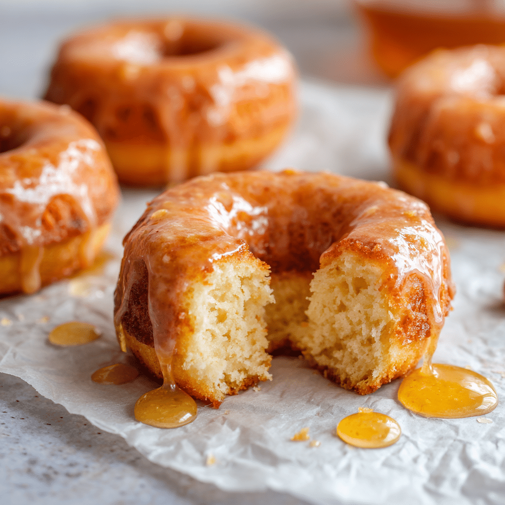 Honey Glazed Baked Donuts Recipe - Recipe Image