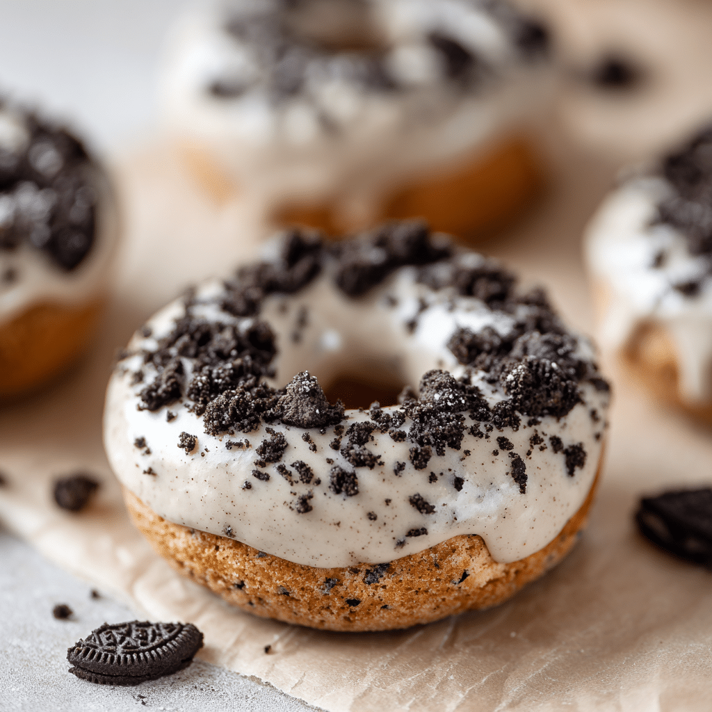 Oreo Crumble Baked Donuts Recipe