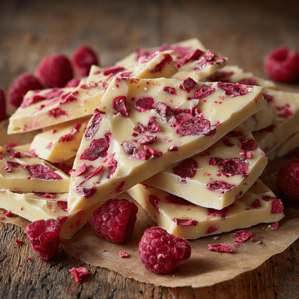 White Chocolate Raspberry Bark Recipe - Recipe Image