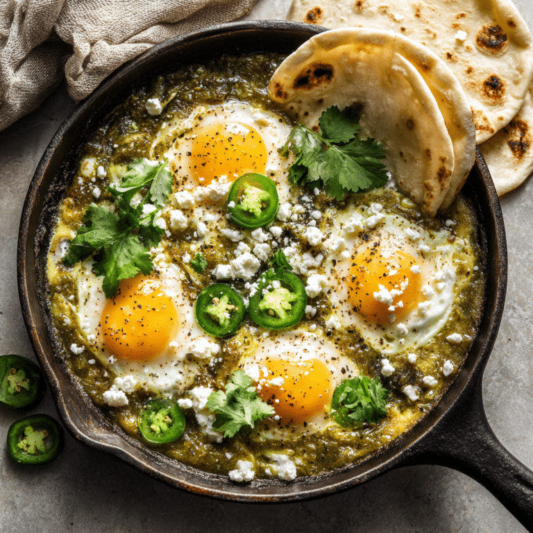 Salsa Verde Baked Eggs Recipe