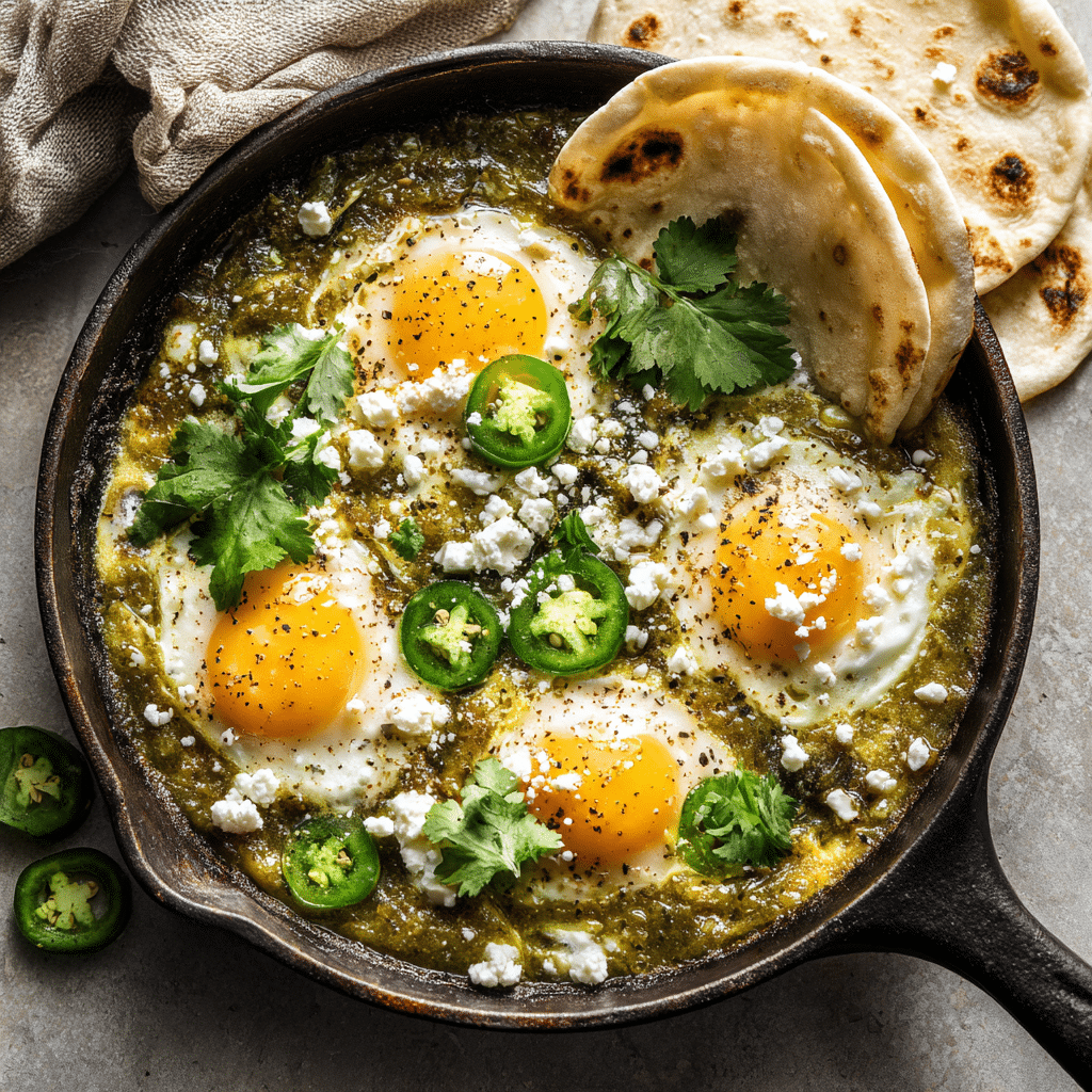 Salsa Verde Baked Eggs Recipe