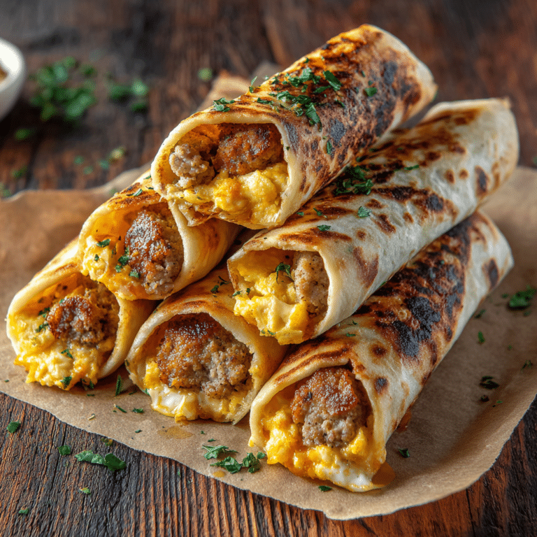 Sausage Egg Cheese Breakfast Rollups Recipe
