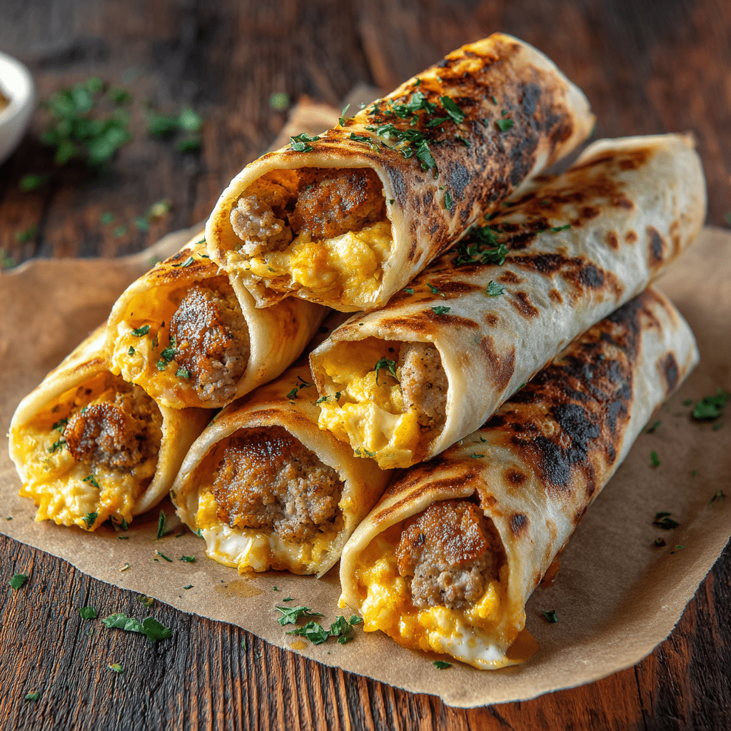 Sausage Egg Cheese Breakfast Rollups Recipe