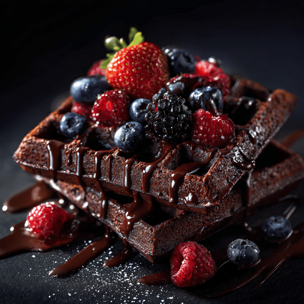 Decadent Double Chocolate Brownie Waffles Recipe