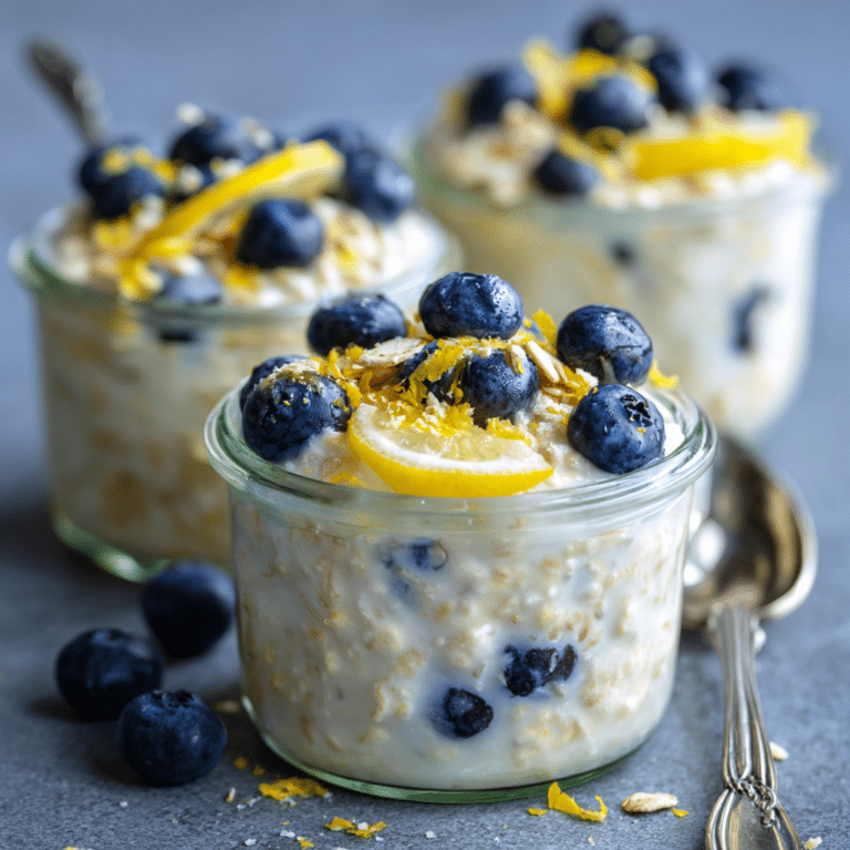 Lemon Blueberry Overnight Oats Recipe