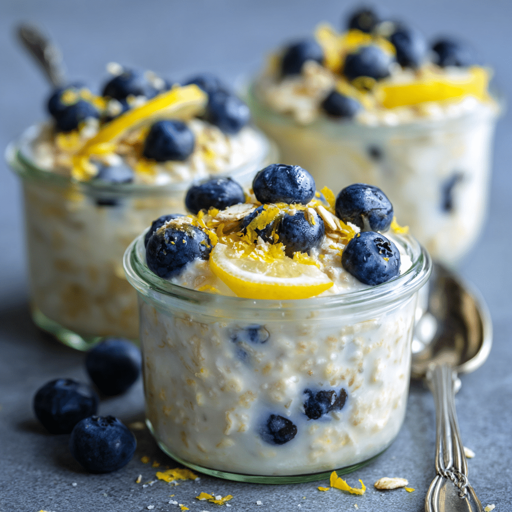 Lemon Blueberry Overnight Oats Recipe