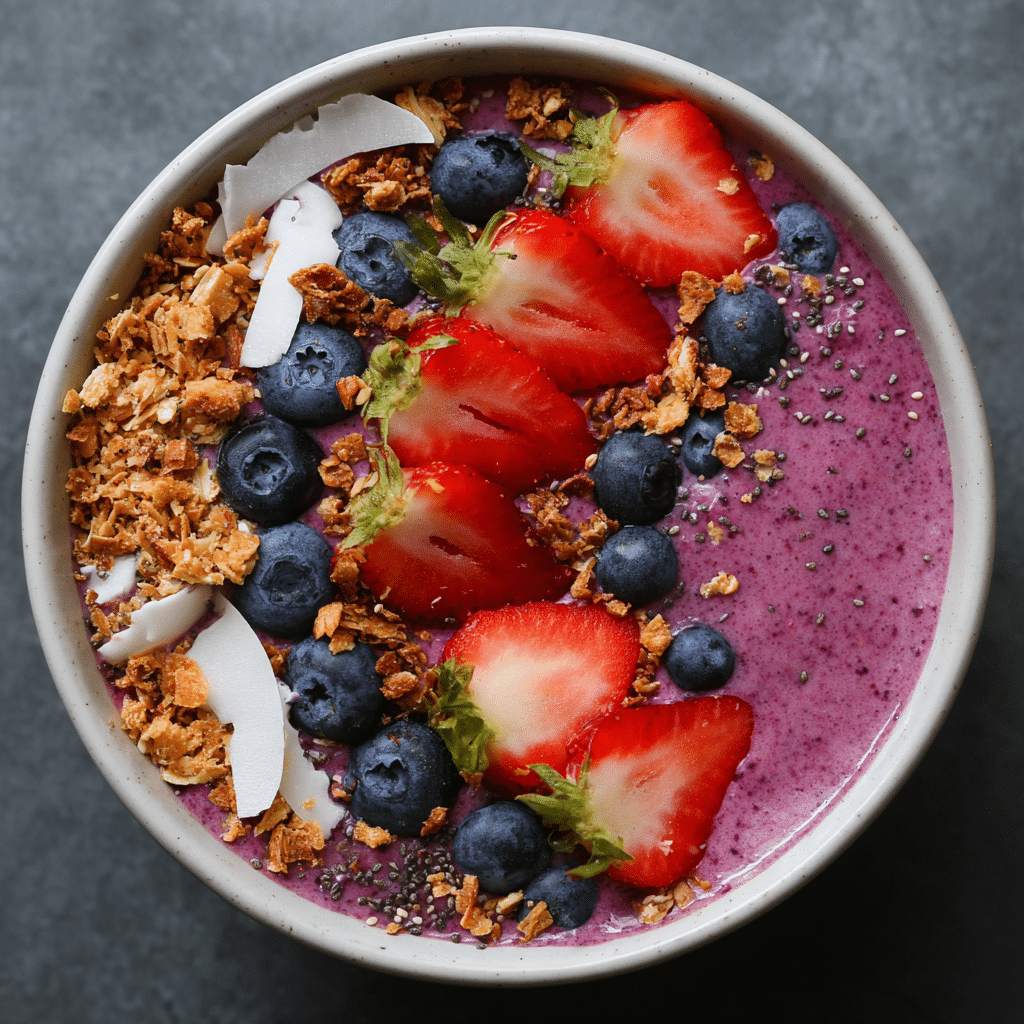 Double Berry Smoothie Bowl Recipe