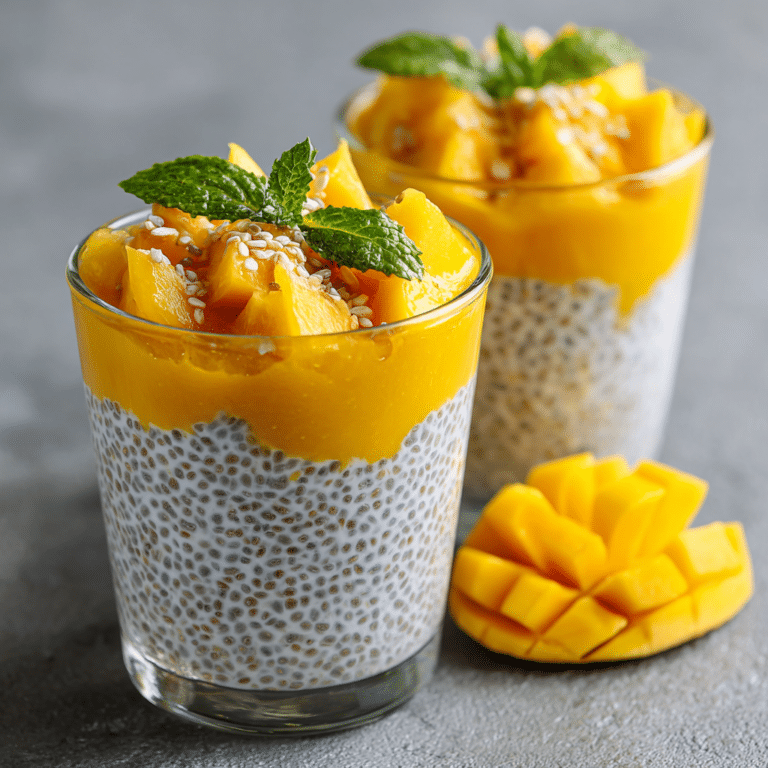 Fresh Mango Coconut Chia Pudding Recipe