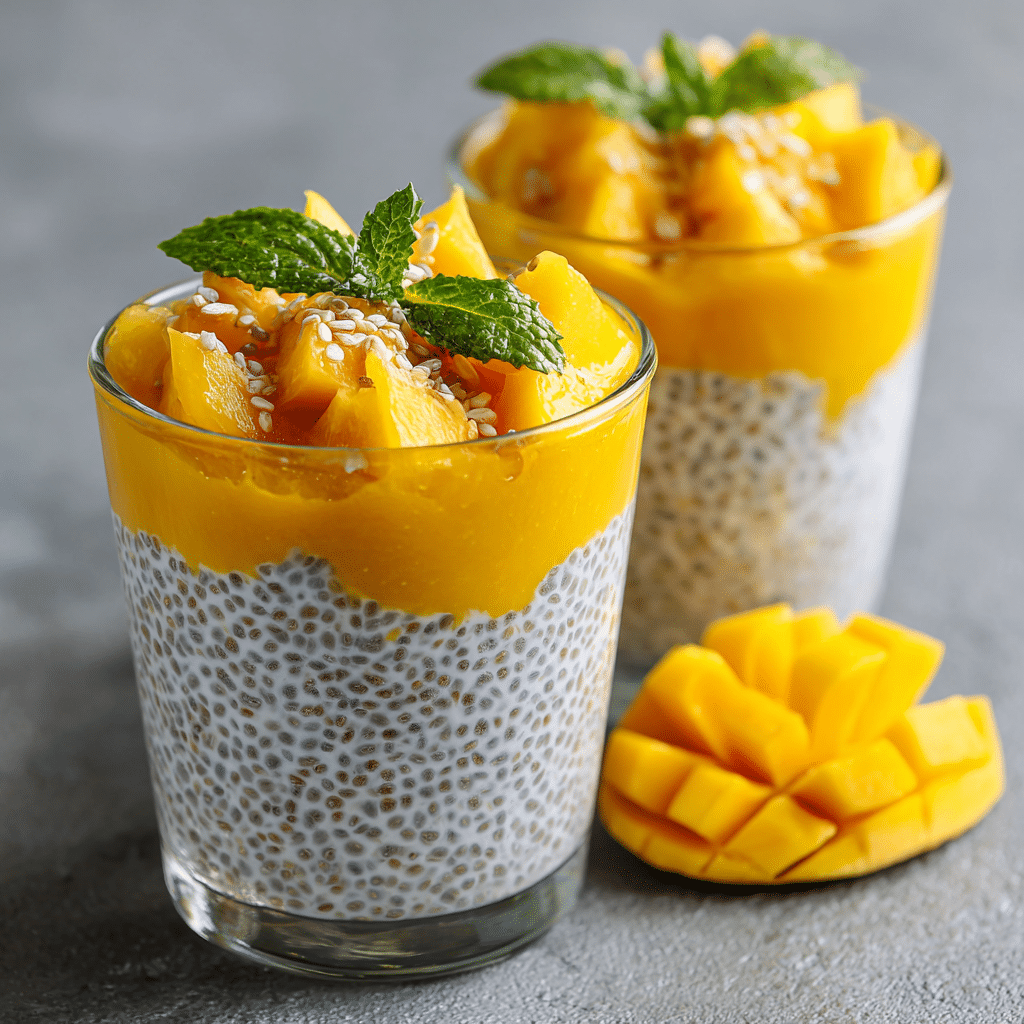 Fresh Mango Coconut Chia Pudding Recipe