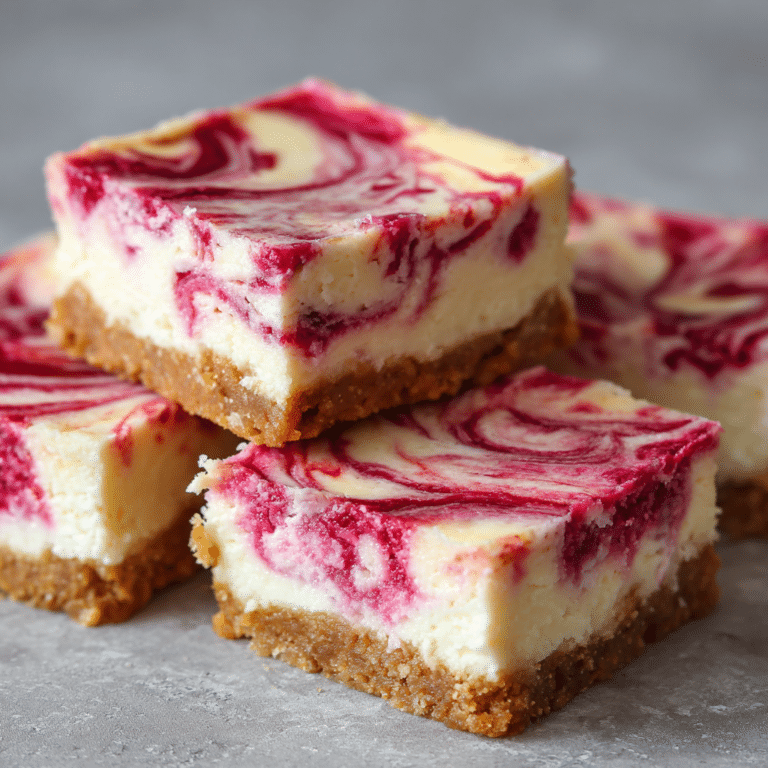 Raspberry Swirl Cheesecake Bars Recipe