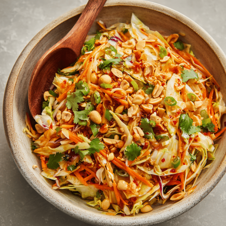 Spicy Cabbage Salad with Peanuts Recipe