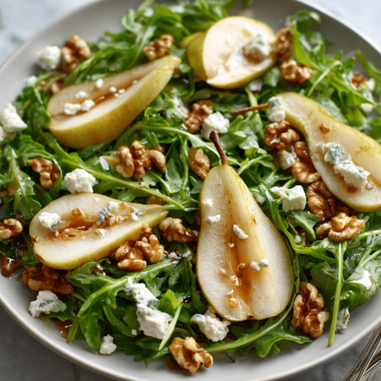Pear and Arugula Salad with Honey Vinaigrette Recipe