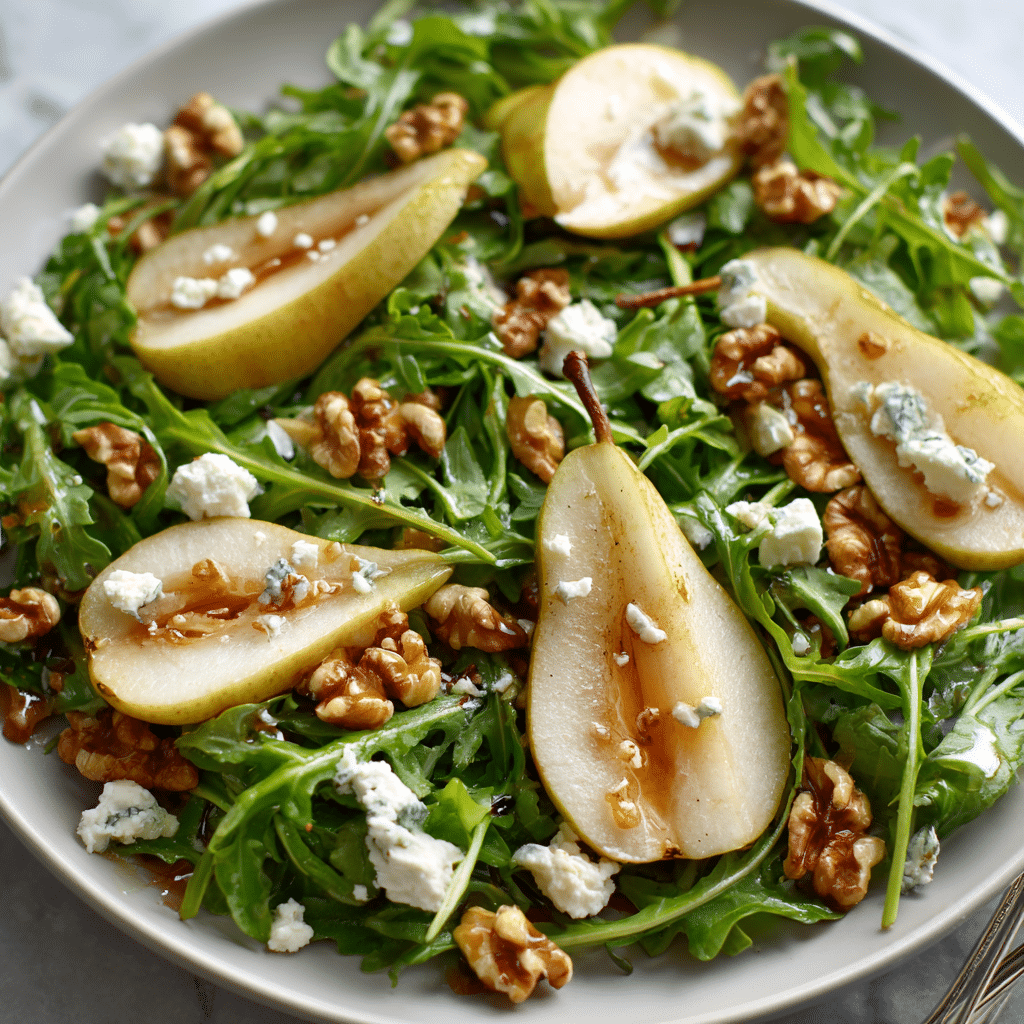 Pear and Arugula Salad with Honey Vinaigrette Recipe