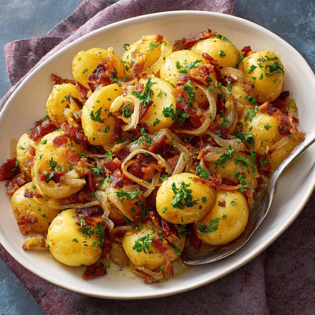 Warm German Potato Salad with Bacon Recipe