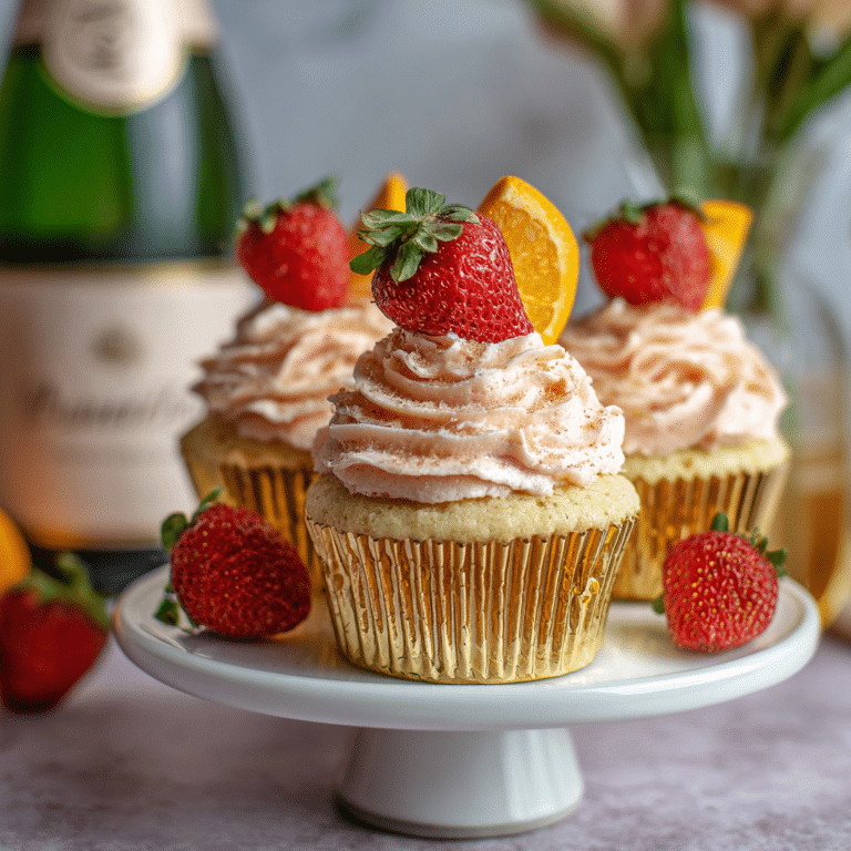 Champagne Cupcakes with Strawberry-Orange Buttercream Recipe