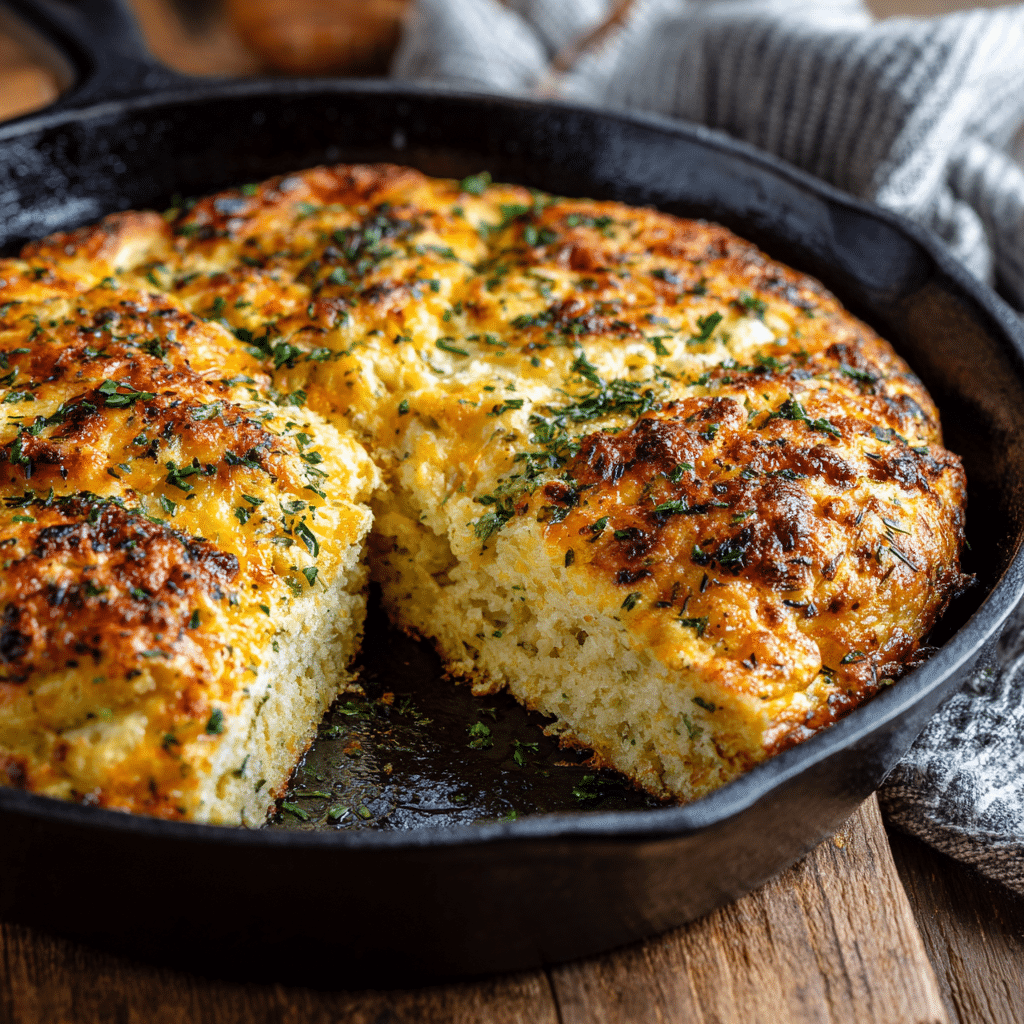 Cheesy Breakfast Biscuit Frittata Recipe - Recipe Image