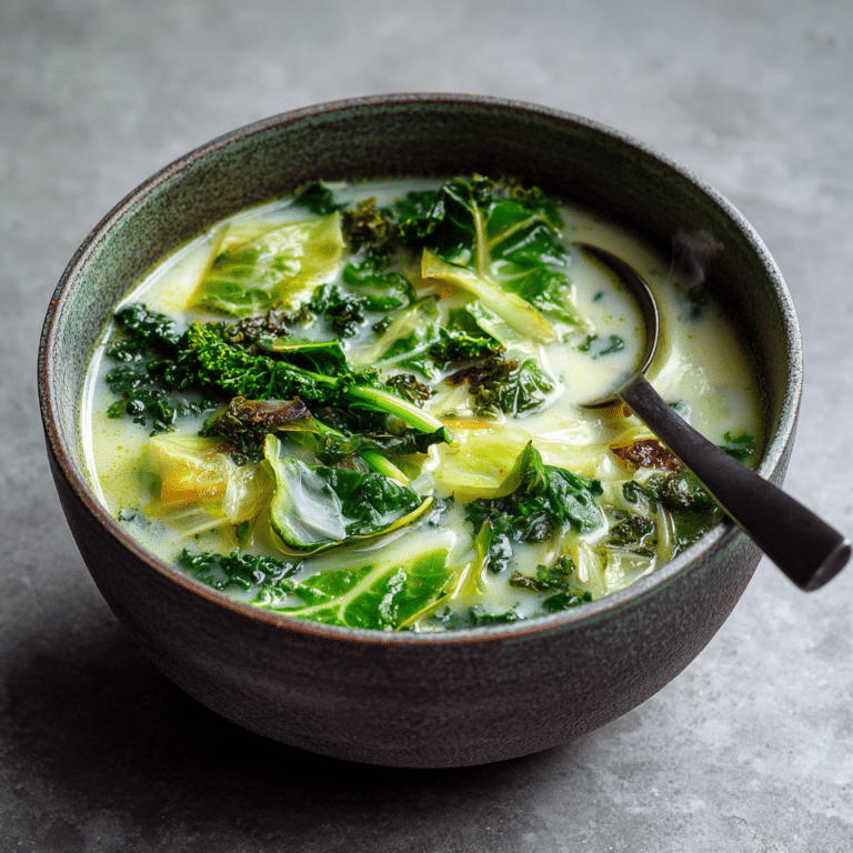Cabbage & Winter Greens Soup with Coconut Milk Recipe
