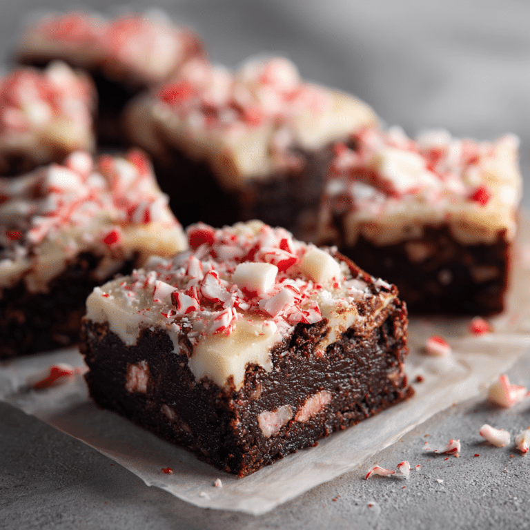 Easy Peppermint Bark Brownies Recipe