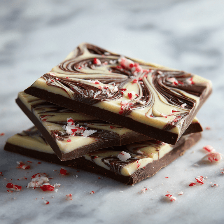 Swirled Chocolate Peppermint Bark Slabs Recipe