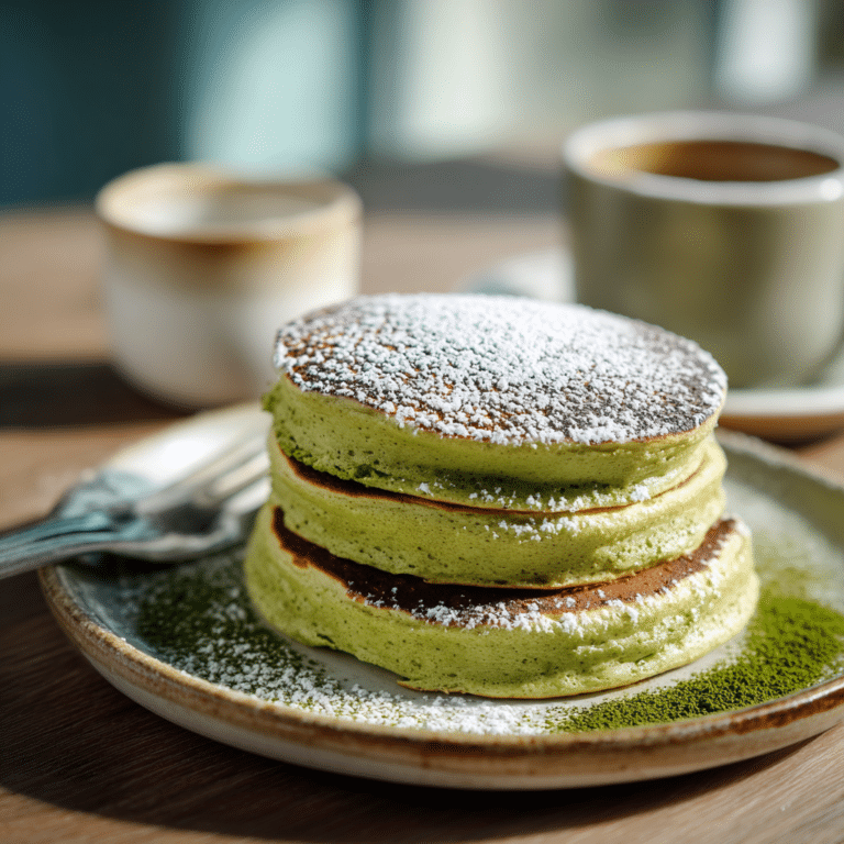 Matcha Soufflé Pancakes Recipe