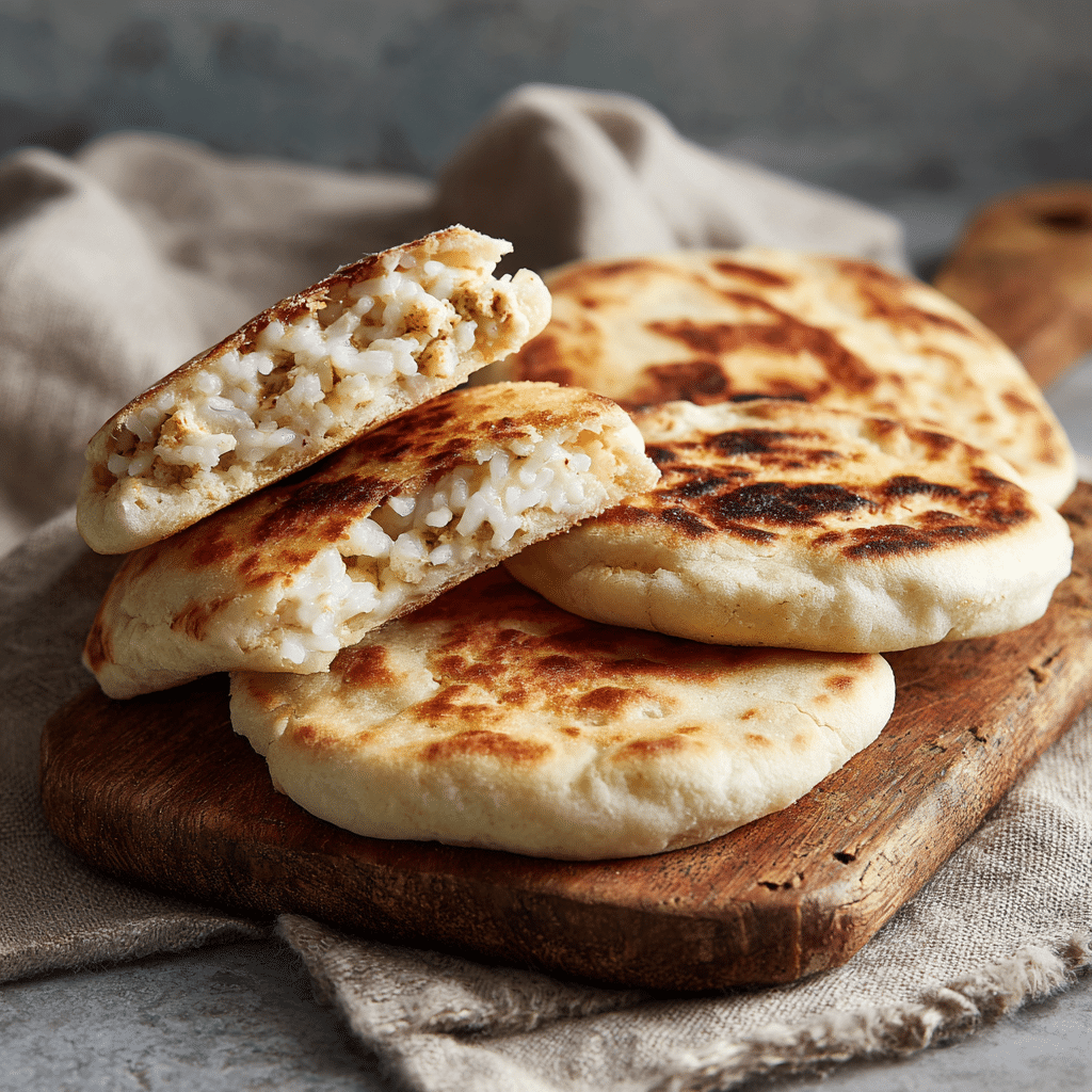Creamy Rice-Stuffed Mini Flatbreads Recipe