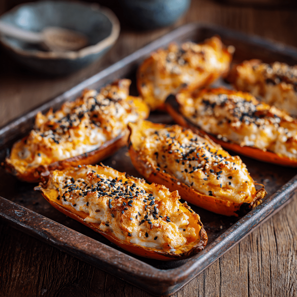 Creamy Sushi Bake-Stuffed Carrot Boats Recipe