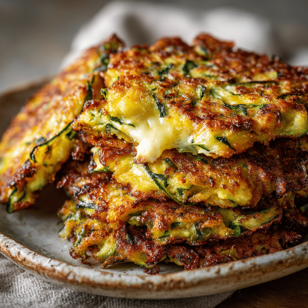 Crispy Zucchini & Cheese Fritters Recipe