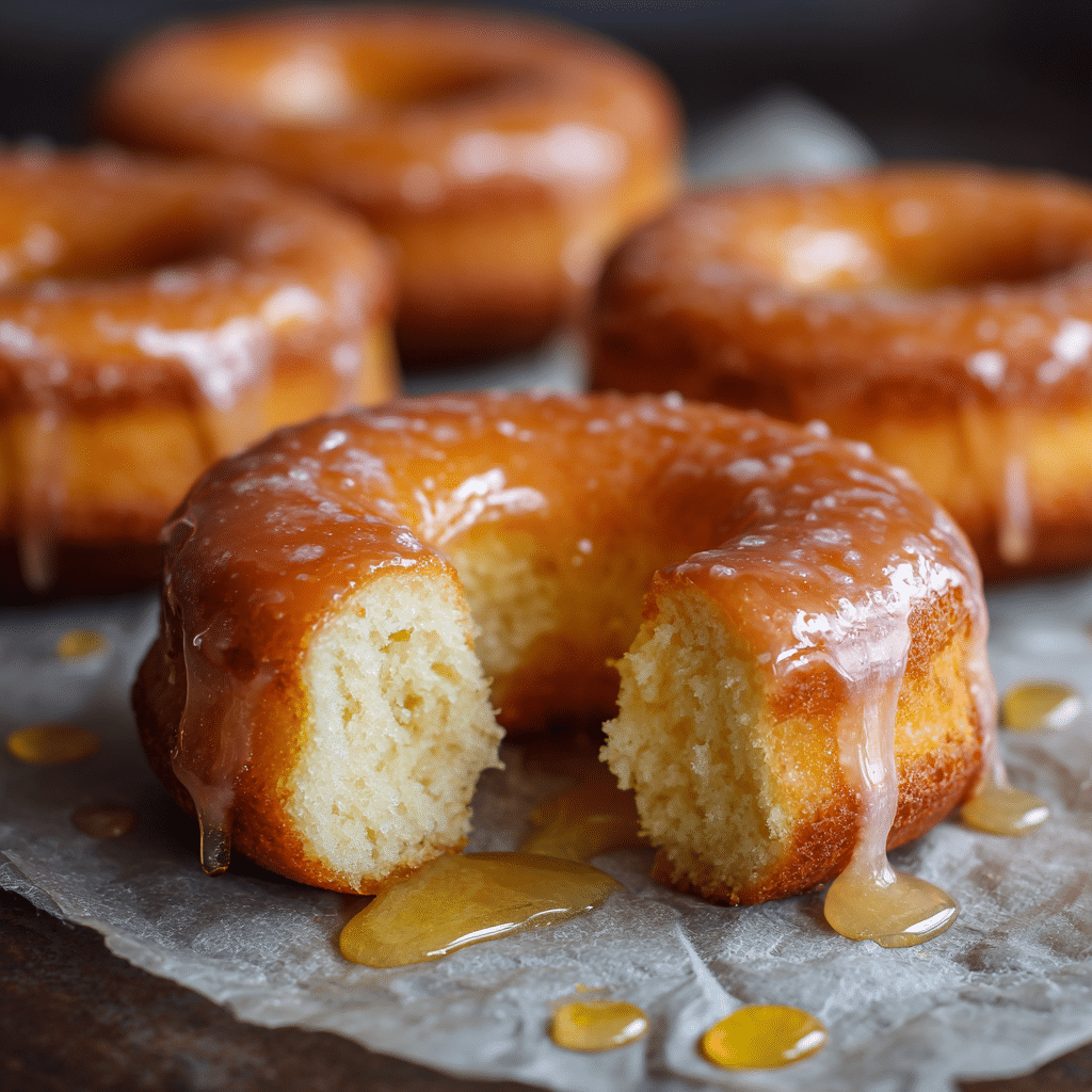 Honey Glazed Baked Donuts Recipe - Recipe Image