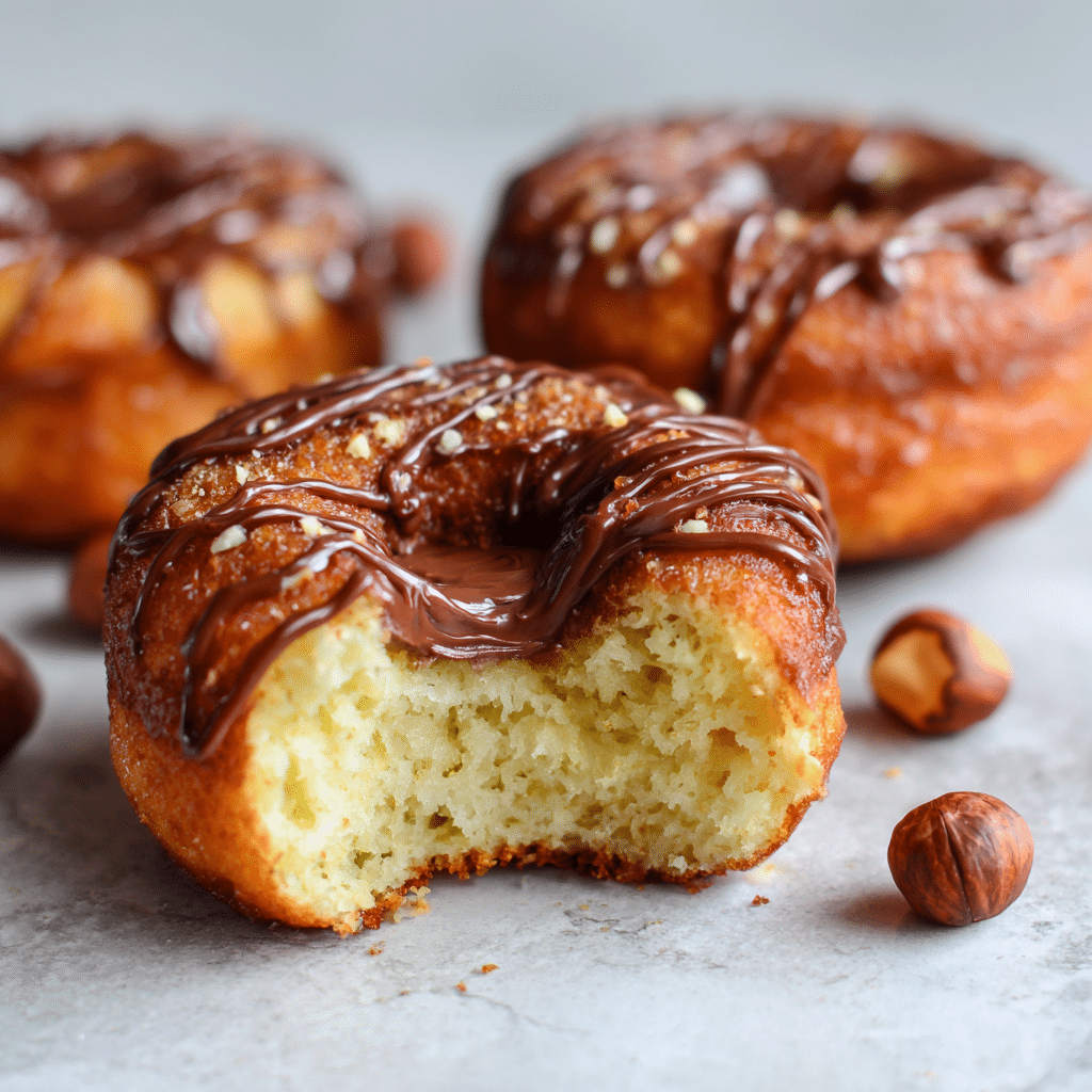 Nutella Filled Baked Donuts Recipe - Recipe Image