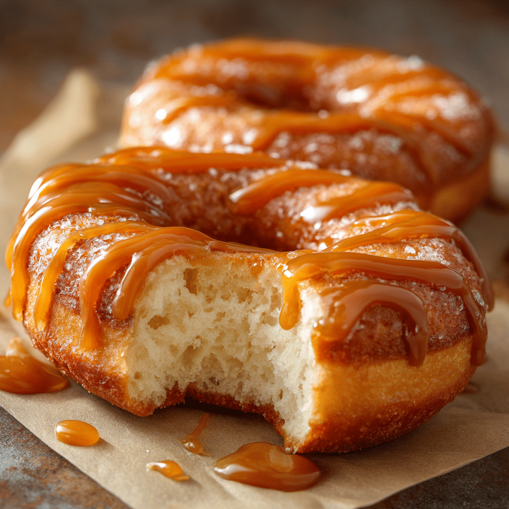Caramel Drizzle Baked Donuts Recipe - Recipe Image