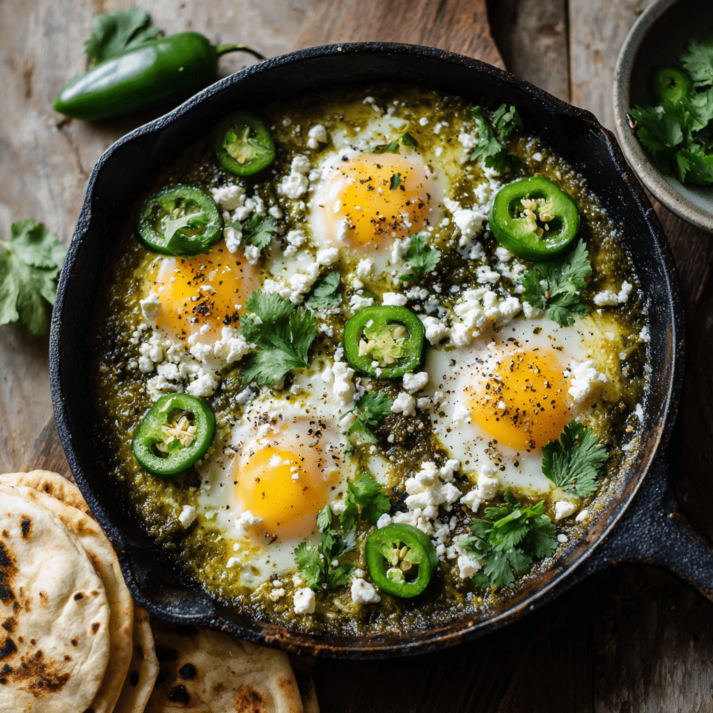 Salsa Verde Baked Eggs Recipe - Recipe Image