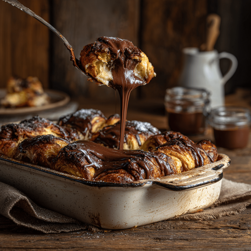 Chocolate Croissant Breakfast Bake Recipe - Recipe Image
