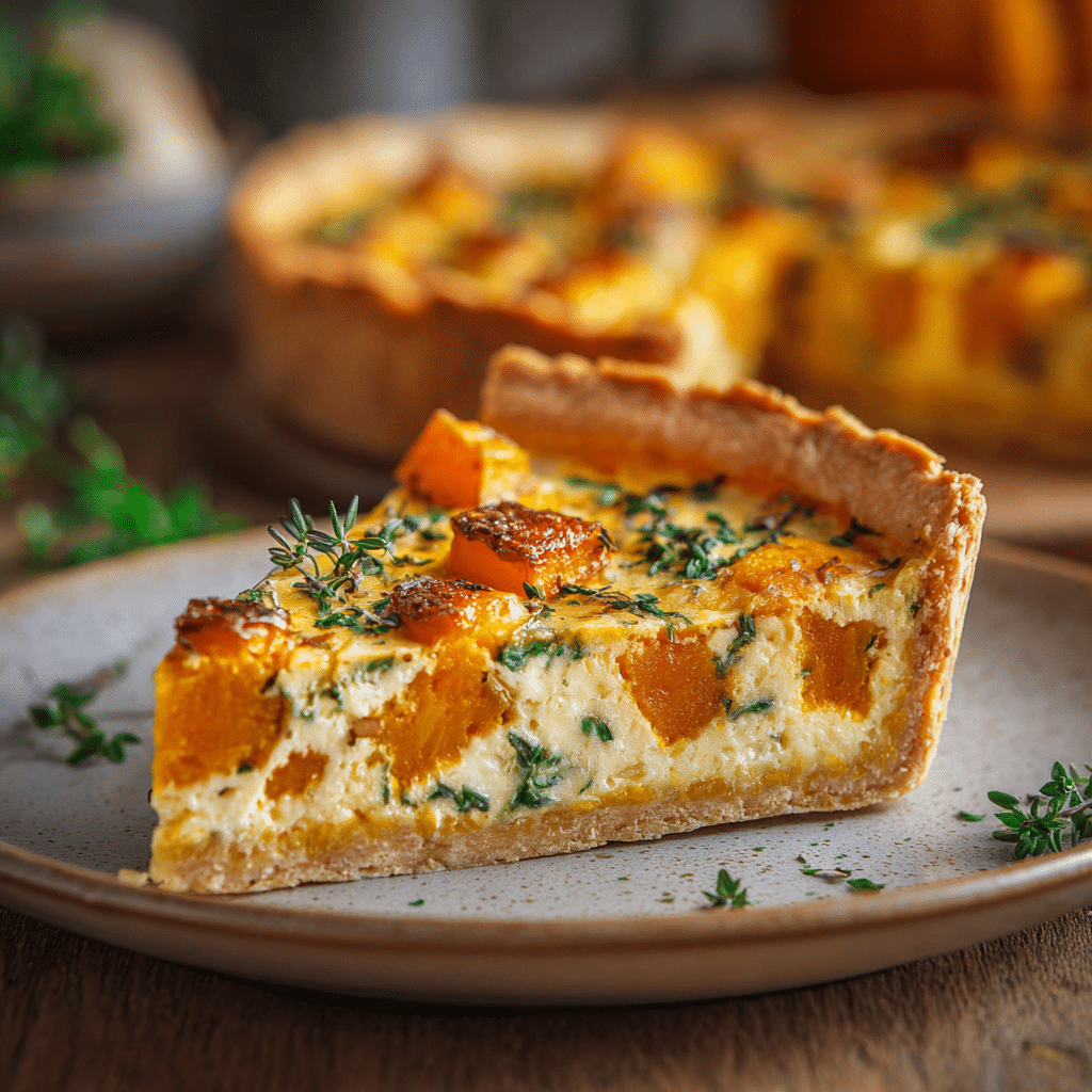 Butternut Squash Quiche Recipe - Recipe Image