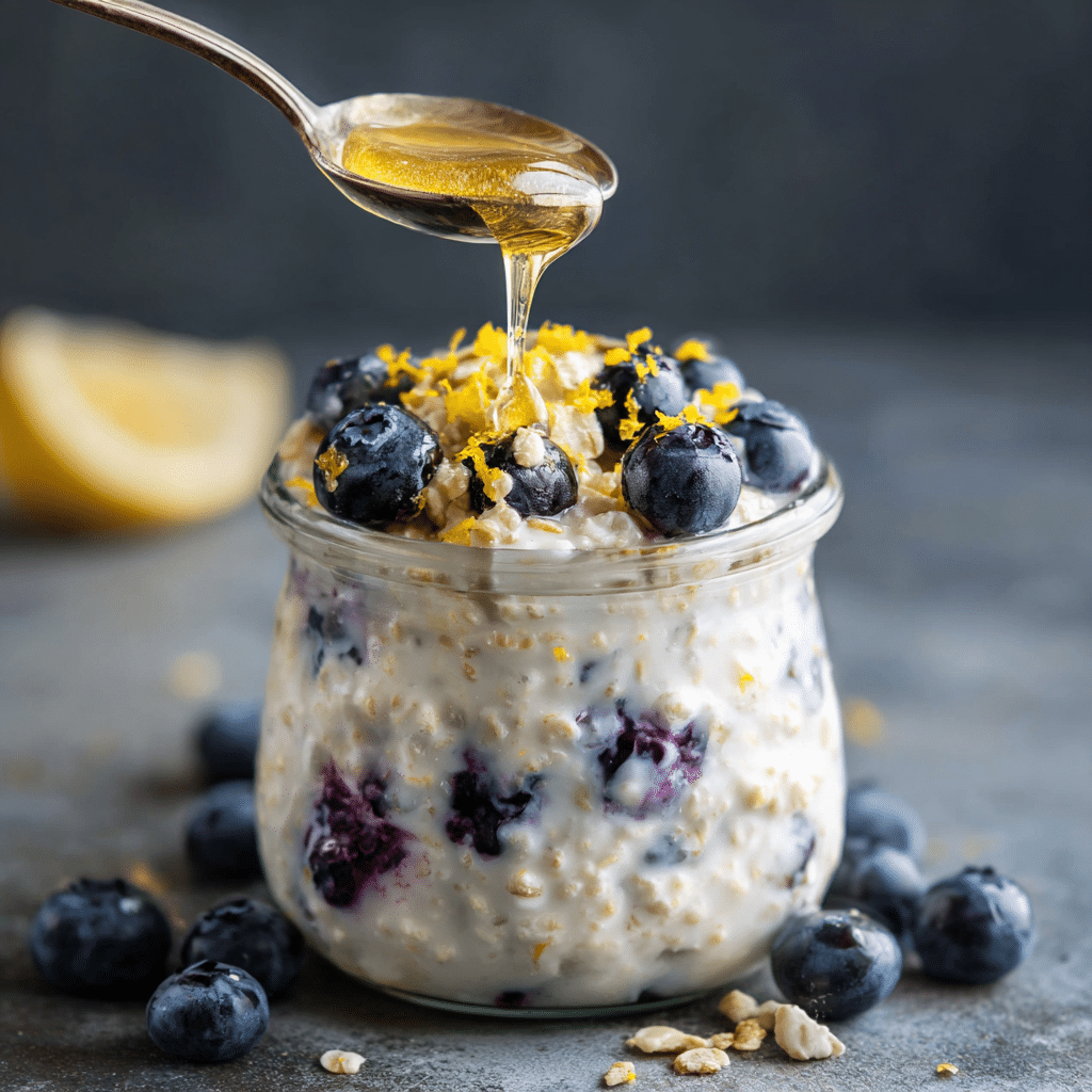 Lemon Blueberry Overnight Oats Recipe - Recipe Image