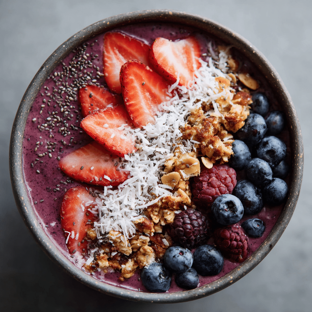Double Berry Smoothie Bowl Recipe - Recipe Image